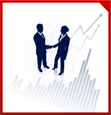 business team silhouettes on corporate chart background N2