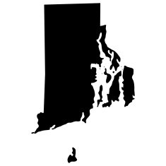 map of the U S state Rhode Island
