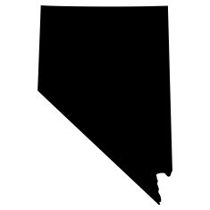 map of the U S state Nevada