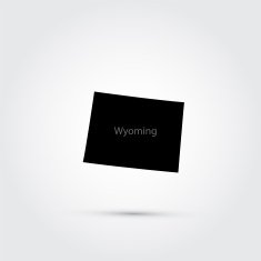 U S state on the map Wyoming