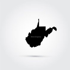Map of the U S state West Virginia