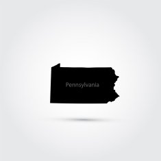 Map of the U S state Pennsylvania