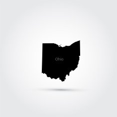 Map of the U S state Ohio