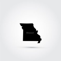 Map of the U S state Missouri