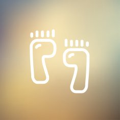 Footprints thin line icon N3