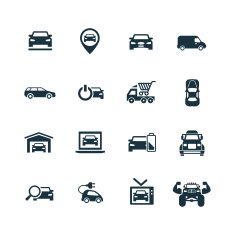 Car icons set N5