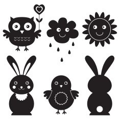 Nature set isolated vector elements