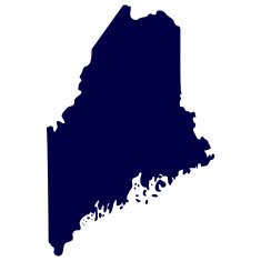 map of the U S state Maine