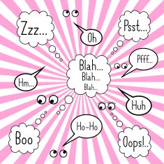 Set of comic speech bubbles N2