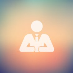 Businessman in flat style icon