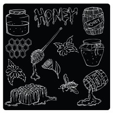 Vector silhouette of honey