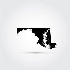 Map of the U S state Maryland
