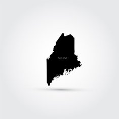 map of the U S state Maine N2
