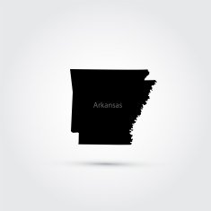 Map of the U S state Arkansas