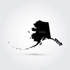 Map of the U S state Alaska