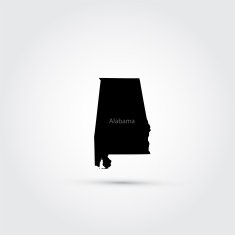 Map of the U S state Alabama
