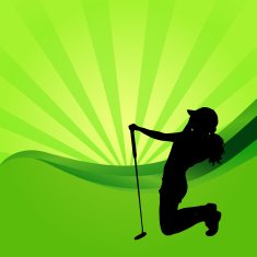 Vector silhouettes of golf N14