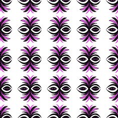 seamless pattern with black and pink ornament N2