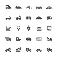 Transport icons on White Background N2