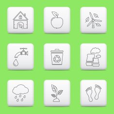Ecology icons web buttons