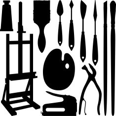 Art Tools silhouettes N2