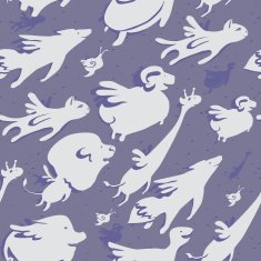 Flying animal seamless pattern N2