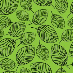 sketch leaves seamless pattern N2