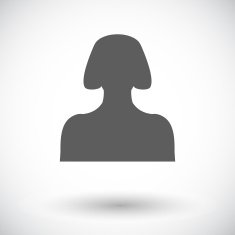 Female avatar flat single icon