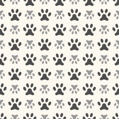 Seamless animal pattern of paw footprint Endless texture can be