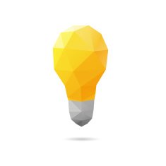 Lightbulb abstract isolated on a white backgrounds vector illustration