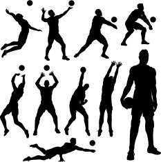 Volleyball men Silhouettes