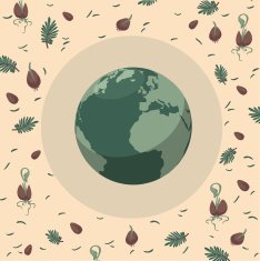Planet Earth hand drawn background