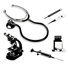 Medical icons Black and white