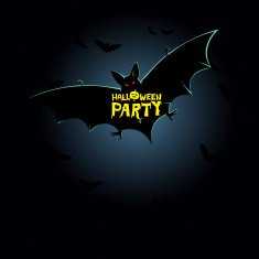 Halloween bat background Vector holiday concept