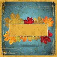 EPS10 Autumn leaves grunge background Vector illustration