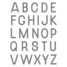 alphabet composed of banknotes