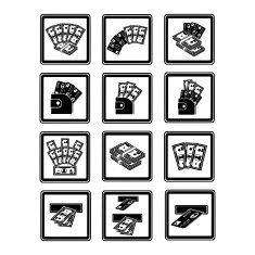 Business icons credit cards and banknotes