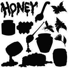 Vector silhouette of honey N2