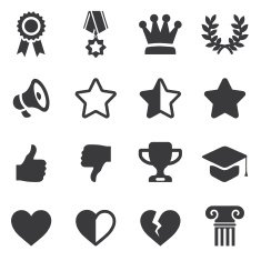 Awards Silhouette icons