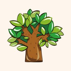 tree theme elements vector eps