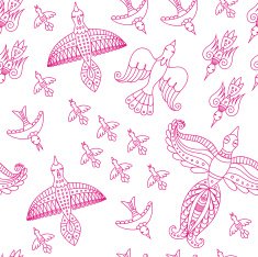 pattern with birds N20