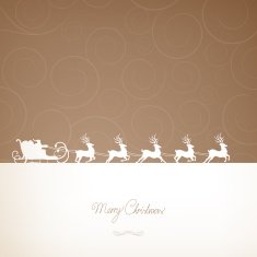Vector Santa Claus Driving in a Sledge