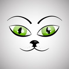 Abstract Vector Cat Face