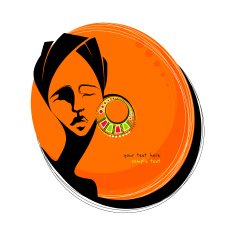 African girl with big beautiful earring