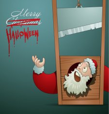 Halloween card Santa Claus N2