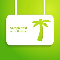 Tropical background with palm trees Vector illustration
