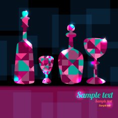 Bottle decanter and stemware