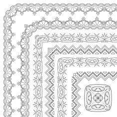 Abstract pattern frame contour N3
