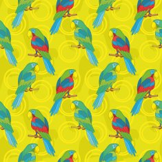 Seamless background parrots