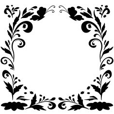 Abstract floral background silhouettes N2